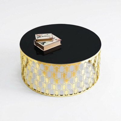 Table de canapé Table basse Table basse Table d'appoint Table en or Table moderne en verre