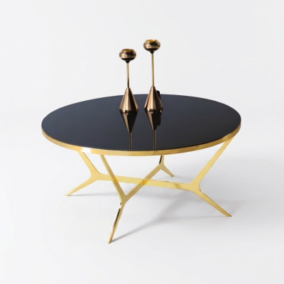 Table Salon Table basse Table de canapé Table basse Table d'appoint Or