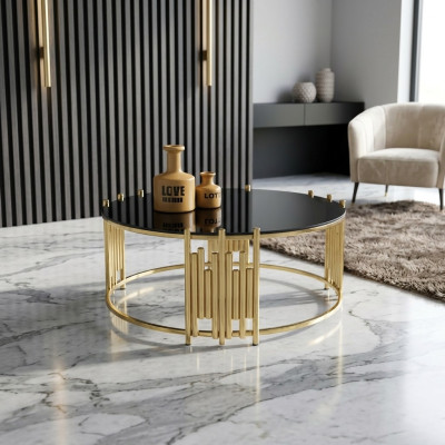 Salon Table basse Table basse Table d'appoint Table basse Table de canapé en or