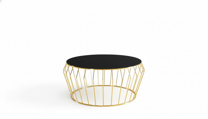 Table basse dorée Salon Table basse Table Table d'appoint Table à café