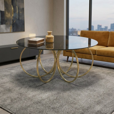 Table basse en or Table basse de salon Table d'appoint Table basse Table de canapé
