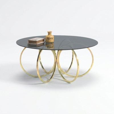 Table basse en or Table basse de salon Table d'appoint Table basse Table de canapé