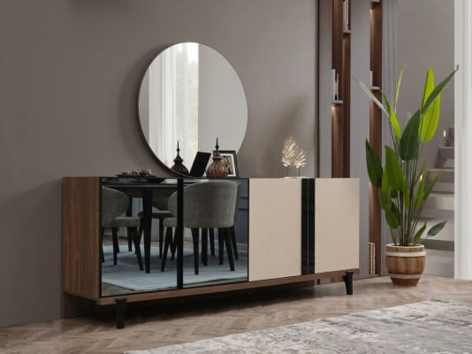 Sideboard Buffet en bois Commode Armoire Armoire en bois Brun Bois Salle à manger