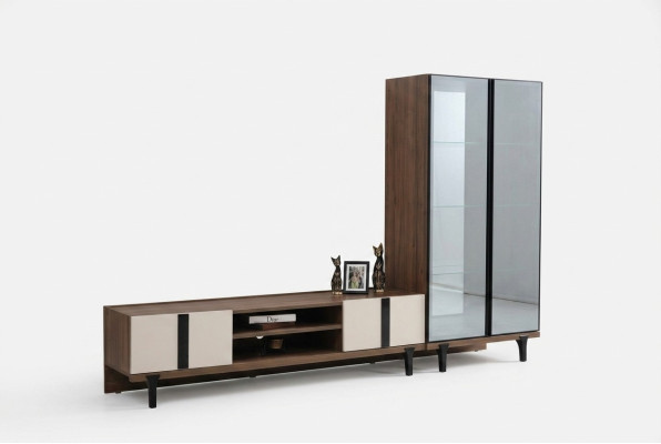 Ensemble de salon design, élégant meuble TV, luxueux meuble bas 2 pièces