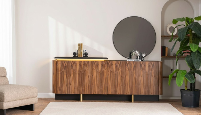 Buffet Sideboard Armoire Buffet en bois Armoire Bois Marron Commode Meubles