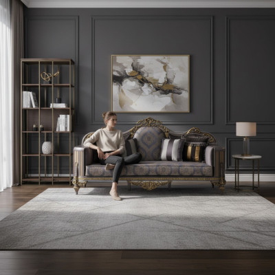 Canapé de style classique avec design Chesterfield pour le salon