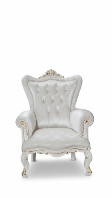 Fauteuil Blanc Salon Design Textile Chesterfield Style Italien