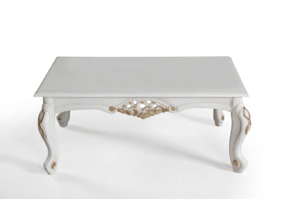 Table basse de luxe, Tables basses classiques, Table d'appoint, Table en bois 130x80.