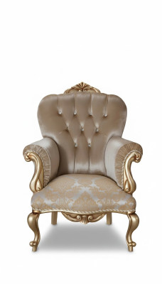 Fauteuil Classic r avec décor beige et design Chesterfield pour le salon