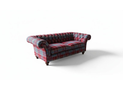 Chesterfield Moderne 3-Sitzer Designer Sofa Luxus Polster Couch Stoff Textil neues