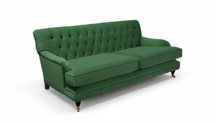 Canapé designer 3 places Chesterfield Tissu de luxe en textile