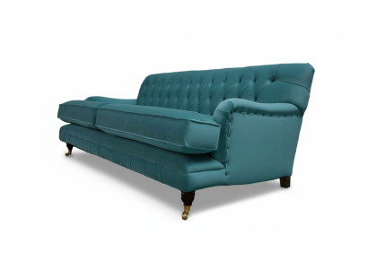 Canapé designer 3 places Chesterfield Canapé Rembourrage Siège Trois Places Textile