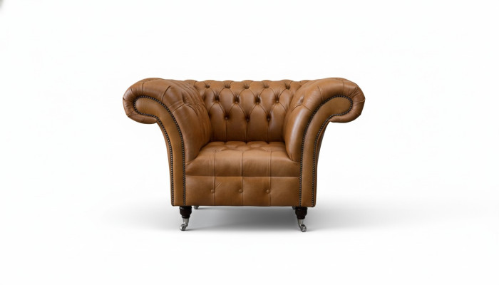 Fauteuil à oreilles causeuse en tissu de luxe Classique Chesterfield du salon