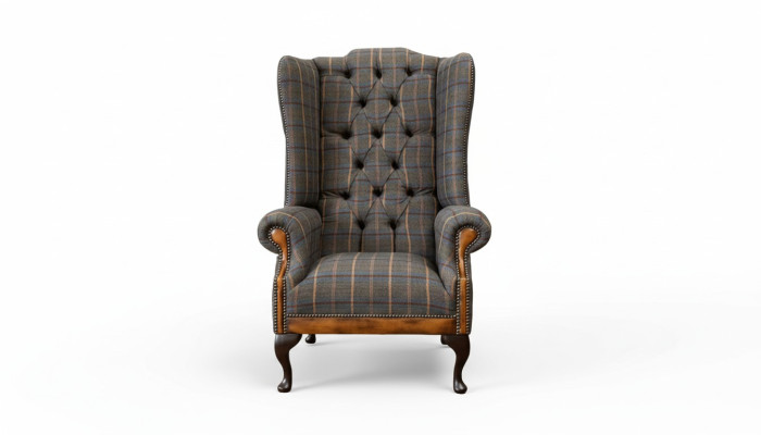 Fauteuil Chesterfield Canapé Tissu Chaise aile 1 place Rembourrage