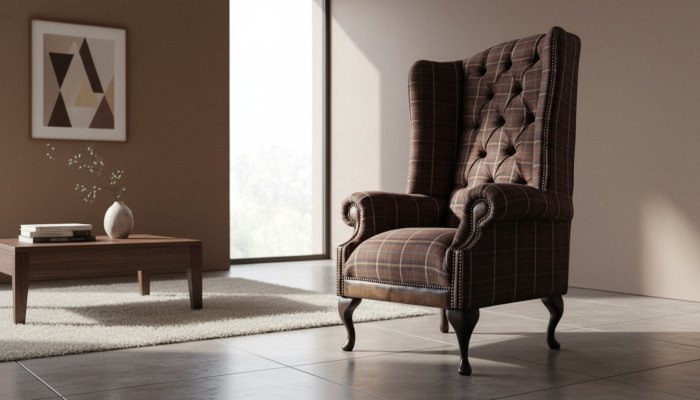 Canapé de design Chesterfield Fauteuil Canapé Rembourrage Fauteuil à oreilles 1 place neuf