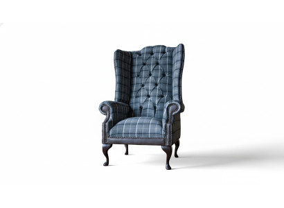 Fauteuil à ailes Chesterfield Canapé fauteuil 1 place Tissu Canapés en tissu