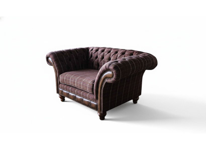 Chesterfield 1 fauteuil Upholstery Seat Textile Fabric Canapé Luxe Sofa