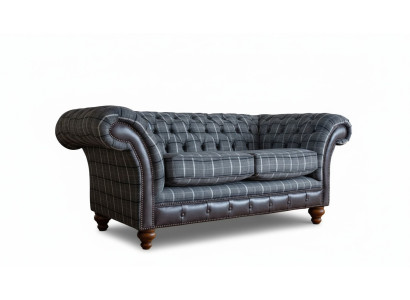 Conception Chesterfield Tissu de luxe 2 places Canapé en tissu neuf