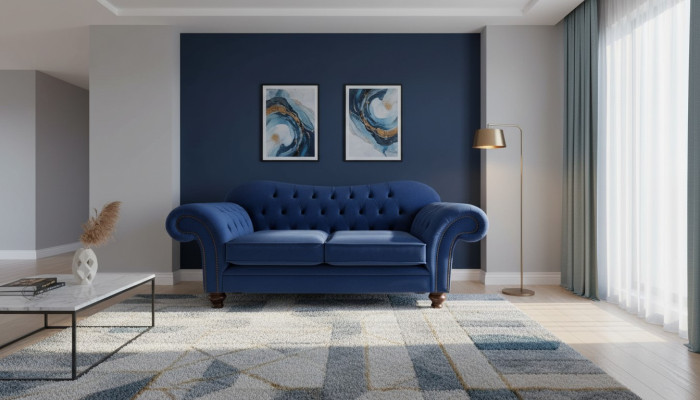 Sofas Chesterfield Canapé Design 2 Places Canapé Luxe Classique Textile