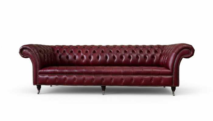 Canapé design moderne 4 places Canapé luxueux classique en cuir Chesterfield.