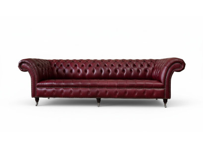 Canapé design moderne 4 places Canapé luxueux classique en cuir Chesterfield.