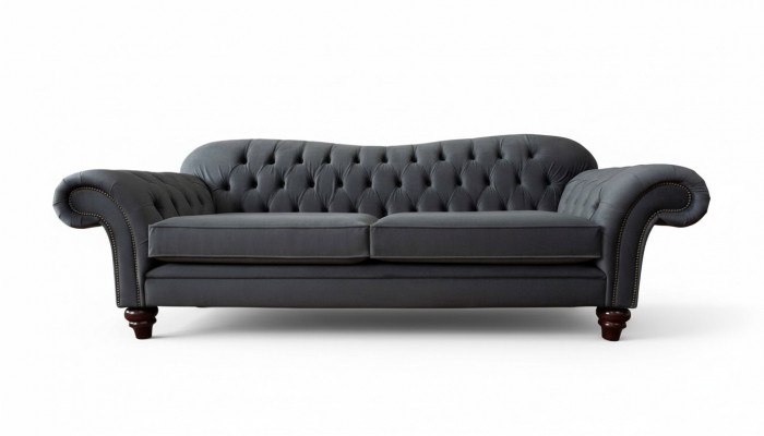 Chesterfield 3 places canapé en tissu Design Canapé Tapisserie Canapés de luxe
