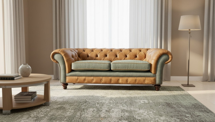 Canapé 3 places Design Tapisseries Canapés Cuir Relax Chesterfield Trois places