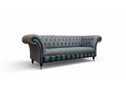 Canapé Chesterfield Tissu Designer Canapés Canapé Suite Trois Places Gris