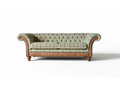 Canapé de designer luxueux de style Chesterfield avec trois places