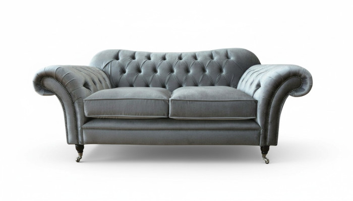 Canapé Chesterfield 2 places Canapés Designer Canapés Gris nouveaux