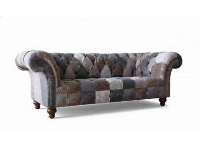 Trois places Coussin de siège de canapé Chesterfield Tissu Canapé Moderne Nouveau Meubles