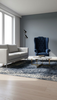 Chesterfield Fauteuil à Ailes Fauteuil Relax Tissu d'Ameublement en Tissu 1 Place