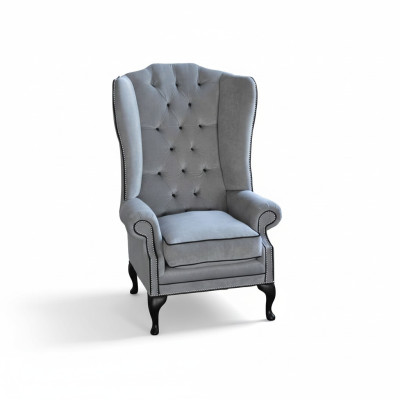 Fauteuil Chesterfield à ailes 1 place Fauteuil en tissu Canapé Neuf