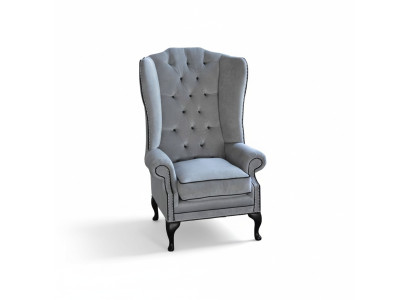 Fauteuil Chesterfield à ailes 1 place Fauteuil en tissu Canapé Neuf