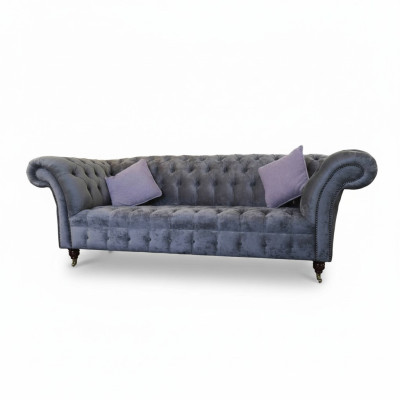 Canapé 3 places Chesterfield en tissu textile Canapé Rembourrage de canapé neuf