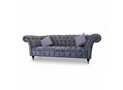 Canapé 3 places Chesterfield en tissu textile Canapé Rembourrage de canapé neuf