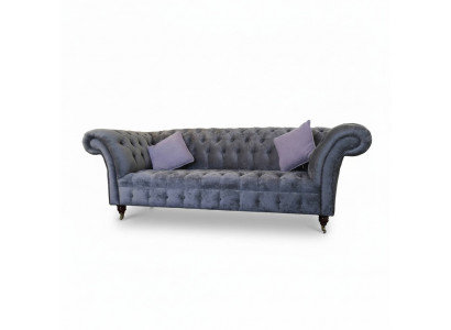 Canapé 3 places Chesterfield en tissu textile Canapé Rembourrage de canapé neuf