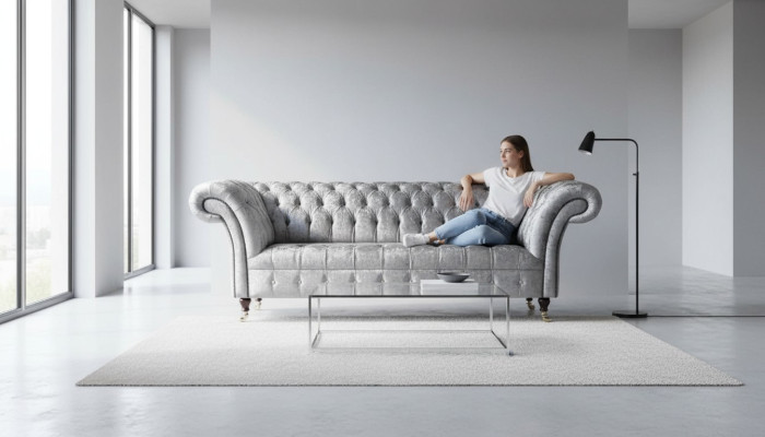 Canapé 3 places Chesterfield Design Revêtement de canapé Canapé Séjours Grand XXL