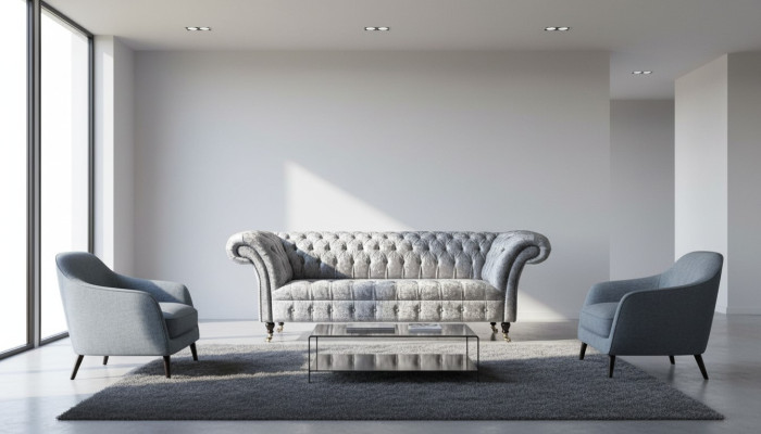 Canapé 3 places Chesterfield Design Revêtement de canapé Canapé Séjours Grand XXL