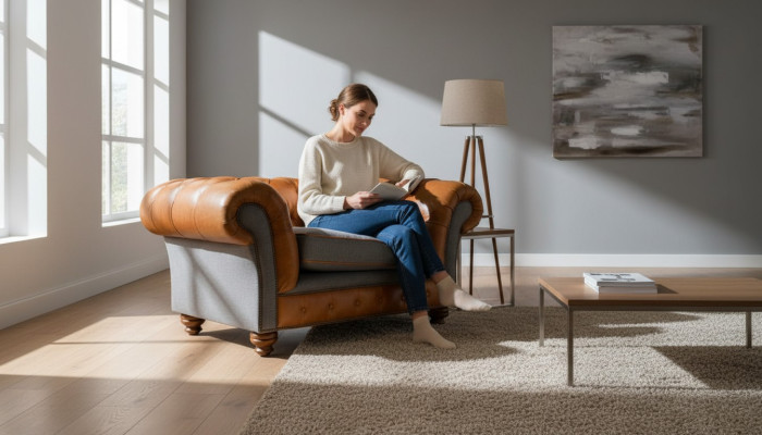 Fauteuil Chesterfield Design Canapé Canapés 1 Place Tissu Neuf