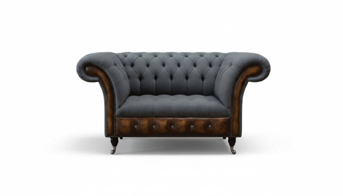 Conception Chesterfield Tissu Canapé Fauteuil 1,5 Places Canapé Fauteuil Rembourré Salons