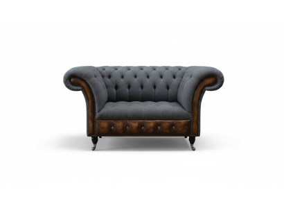 Conception Chesterfield Tissu Canapé Fauteuil 1,5 Places Canapé Fauteuil Rembourré Salons