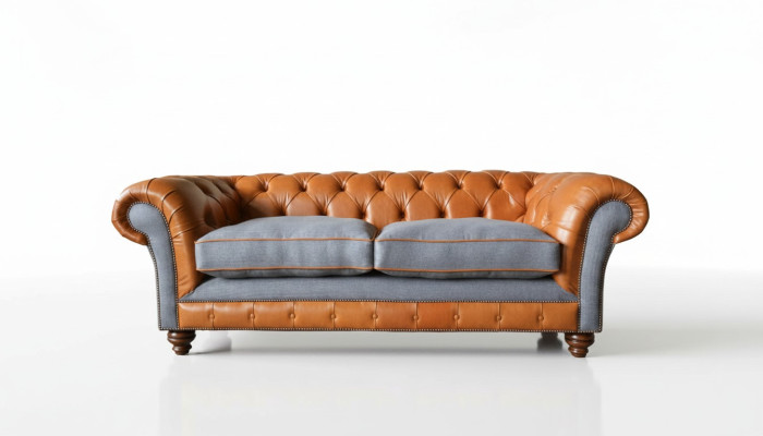 Canapé en cuir de luxe Chesterfield Canapé Canapés Rembourrage 3 places Design neuf