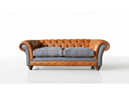 Canapé en cuir de luxe Chesterfield Canapé Canapés Rembourrage 3 places Design neuf