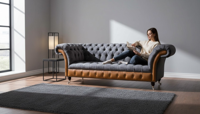 Canapé Design 3 places Canapé Chesterfield Canapé Rembourré Trois Places neuf