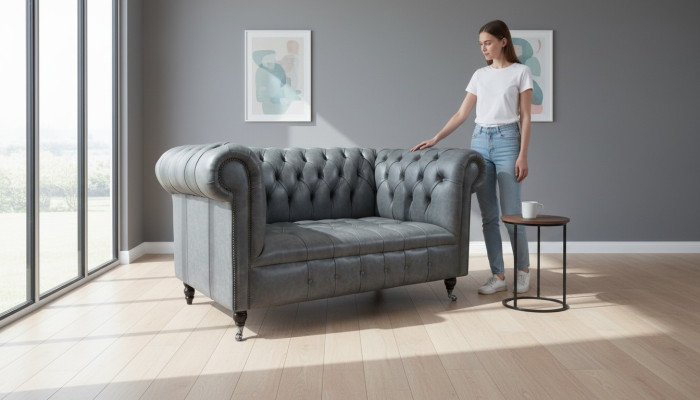 Chesterfield canapé canapé ameublement canapés classiques r 2 places siège cuir