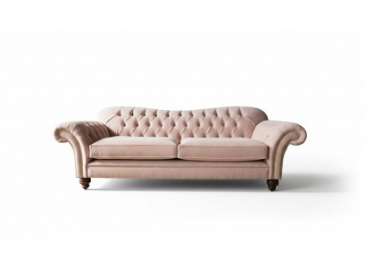 Canapé 3 places Chesterfield Canapé Siège Tissu Canapé Rose Rembourrage