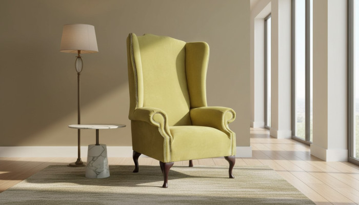 Fauteuil tissu Fauteuil à ailes Nouveau Mobilier de salon design de luxe moderne