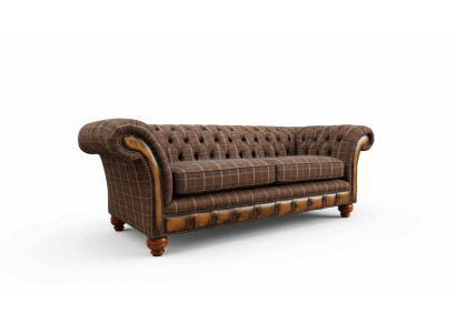 Chesterfield canapé 3 places Tissu d'ameublement Canapés Canapé de salon neuf