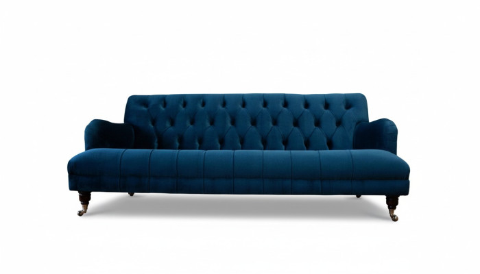 Design Chesterfield de luxe Canapé en tissu textile - neuf